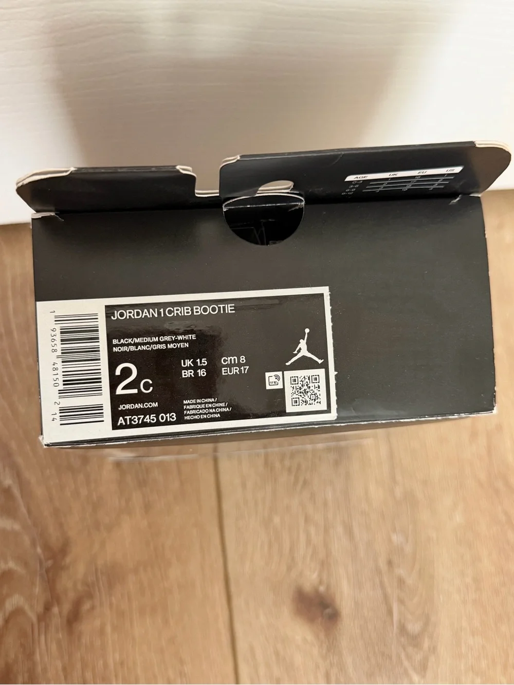 Jordan Kids Black and Gray High-Top Sneakers